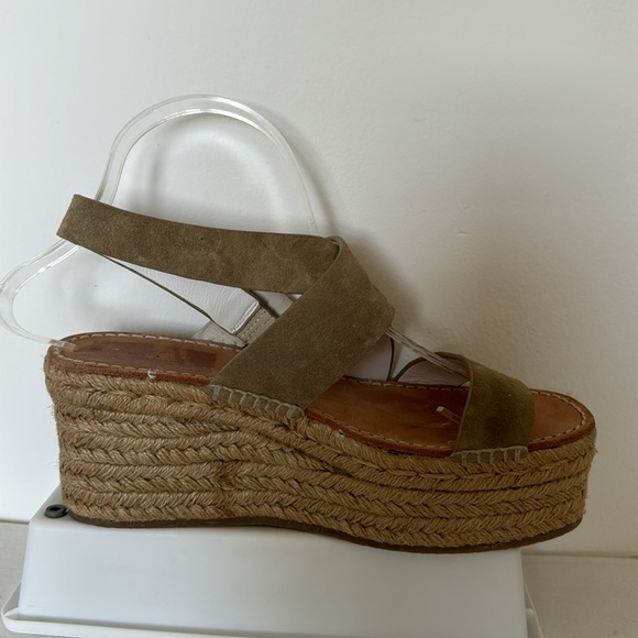 rag & bone August Suede And Leather Espadrille Sandals In Taupe Size 37.5 - Picture 6 of 8
